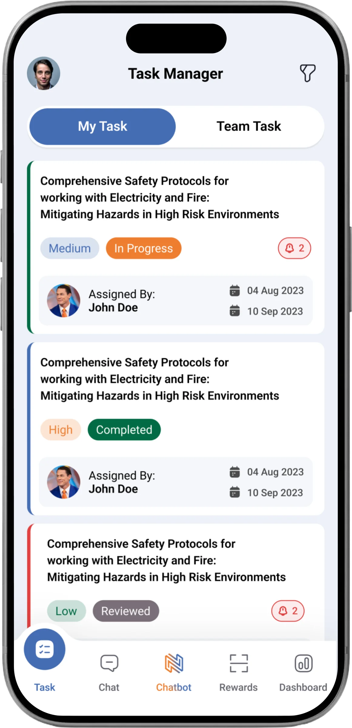 Navatech AI Safety Copilot Mobile Smartphone Interface